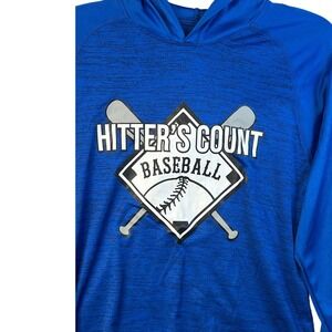 Pennant Sportswear Youth Large Blue Polyester Baseball  Long Sleeve‎ T-Shirt J4